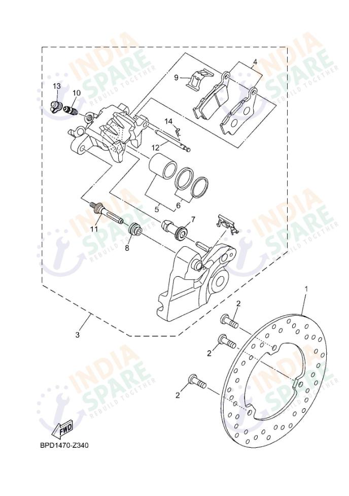 REAR BRAKE CALIPER